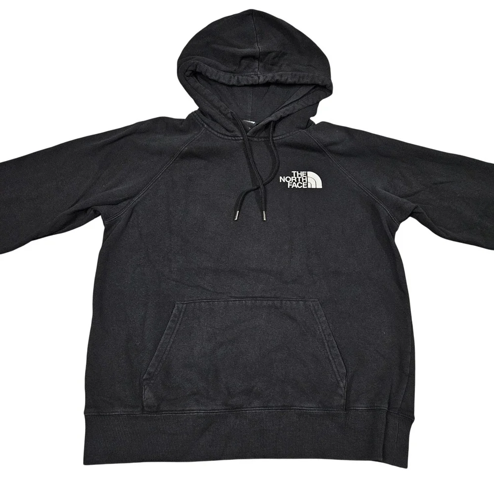 North Face‎ Hoodie Small Black Red Long Sleeve Graphic Pullover Pocket Casual